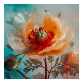 Pôster Flor Laranja Delicada