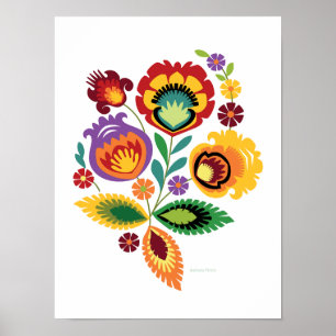 Poster Flor Laranja Polonês