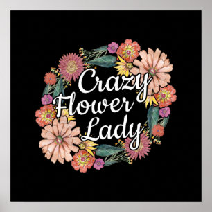 Poster Flor Louca - Zinnia Gardener