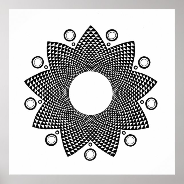 Pôster Flor Mandala III (Frente)