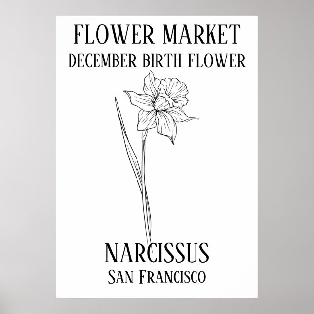 Poster Flor Mercado Flor, flor de Nascimento, DEZEMBRO Ar (Frente)