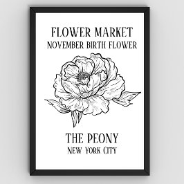 Poster Flor Mercado Flor, flor de Nascimento NOVEMBER Art