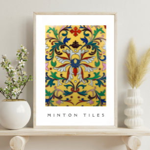 Poster Flor Mercado Vintage Amarelo de Flores Selvagem Bo