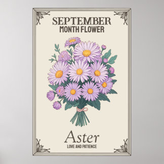 Poster Flor mês de agosto