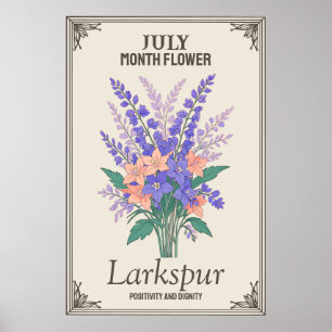 Poster flor mês de julho