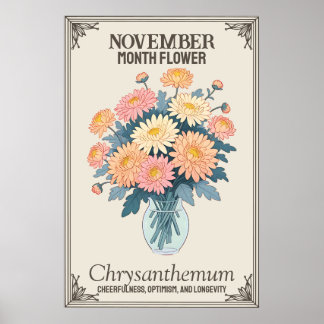 Poster Flor mês de novembro