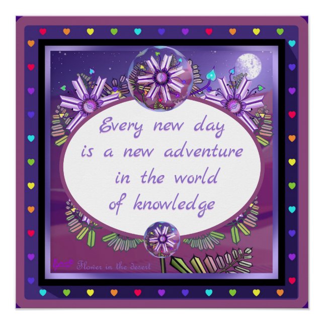 Pôster Flor no deserto (Frente)