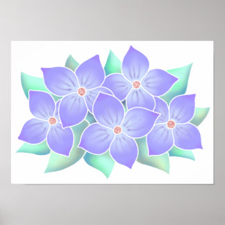 Poster Flor nobre roxa.