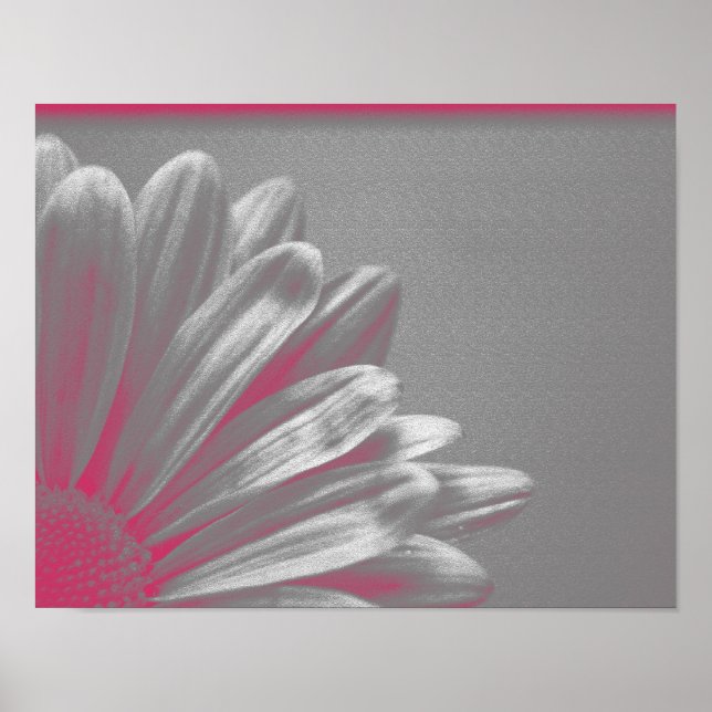 Pôster Flor Pink Highlighted (Frente)