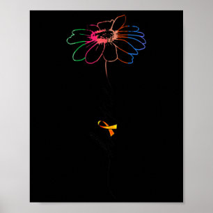 Poster Flor - Presente de Consciência da Esclerose Múltip