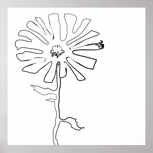 Pôster flor preta (Frente)