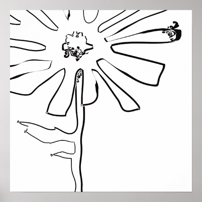 Pôster flor preta (Frente)