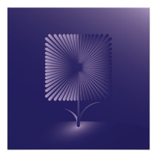 Pôster Flor quadrada violeta