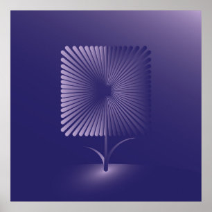 Pôster Flor quadrada violeta