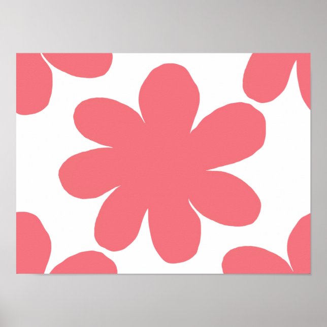 Poster Flor rosa avermelhada (Frente)