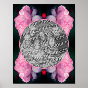 Poster Flor Rosa Cor-de-Rosa Celestial Crie Sua Própria F