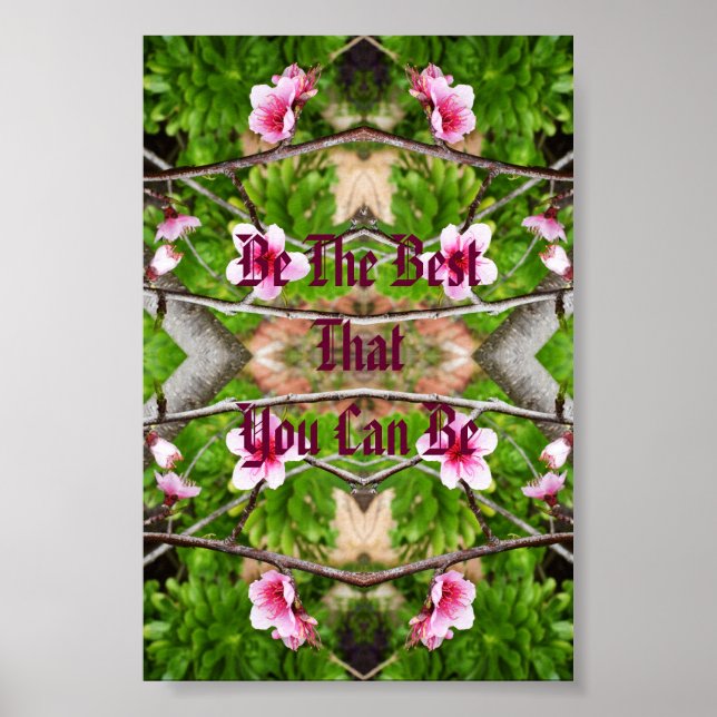 Poster Flor Rosa É O Melhor Que Pode Ser. (Frente)