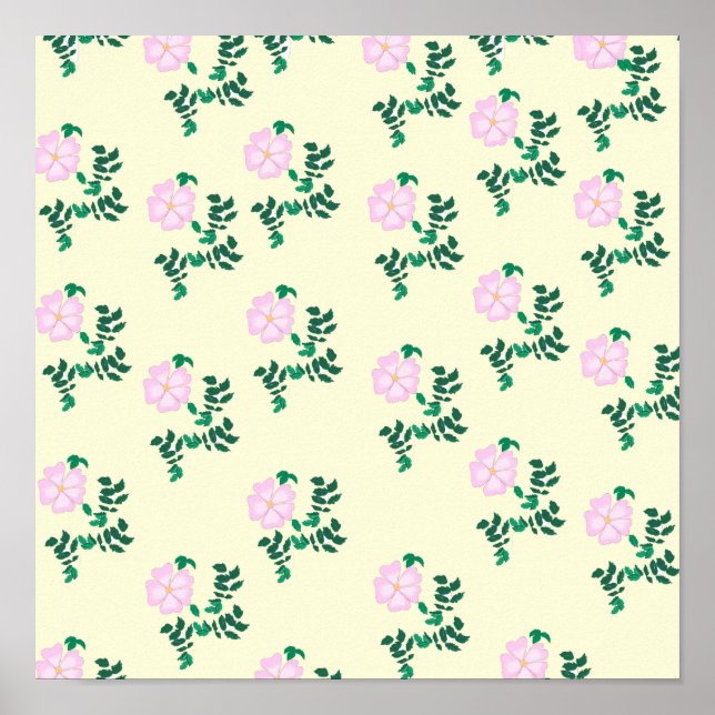 Poster Flor Rosa selvagem (Frente)