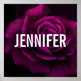 Poster Flor Rosa vermelha Roxo-Gótica