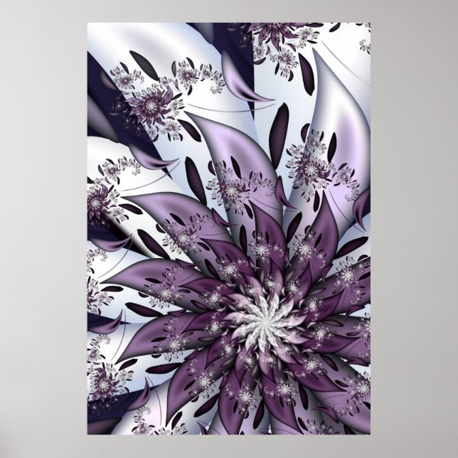 Poster Flor Roxo bonito (Frente)