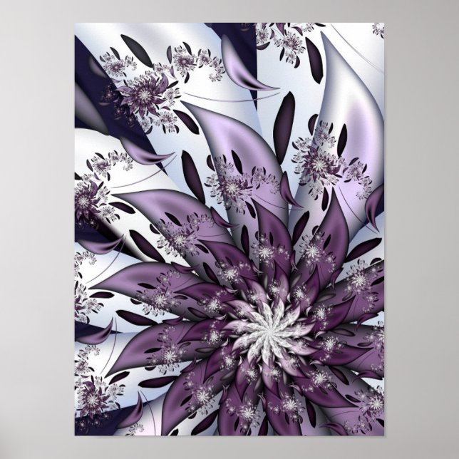 Poster Flor Roxo bonito (Frente)