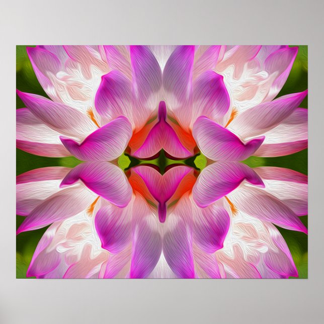 Poster FLOR RÚPIDO - Arte Fractal - (Frente)