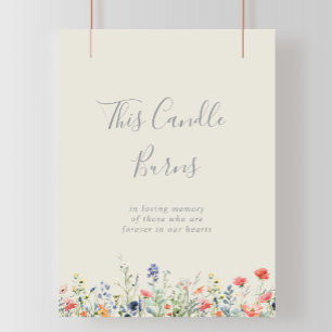 Poster Flor Selvagem Multicolorido Radiante Esta Vela Que