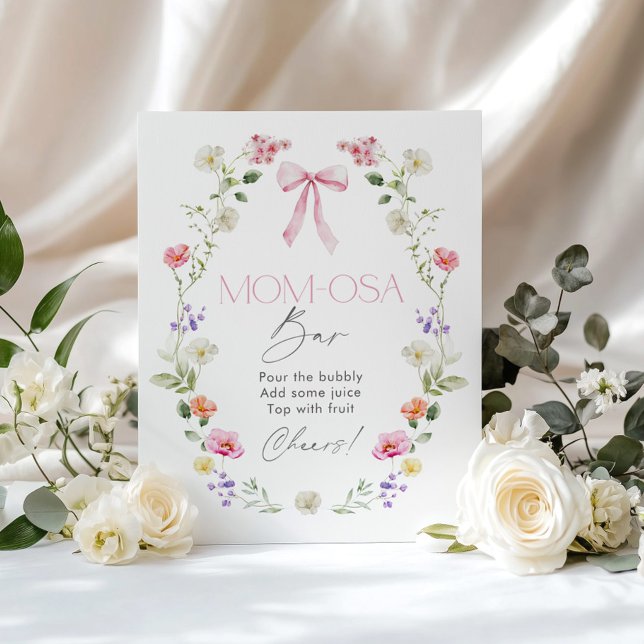 Poster Flor selvagem no arco rosa-flor Bar Momosa (Criador carregado)