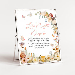 Poster Flor Selvagem Pequena Borboleta Fraldas Noturnas T