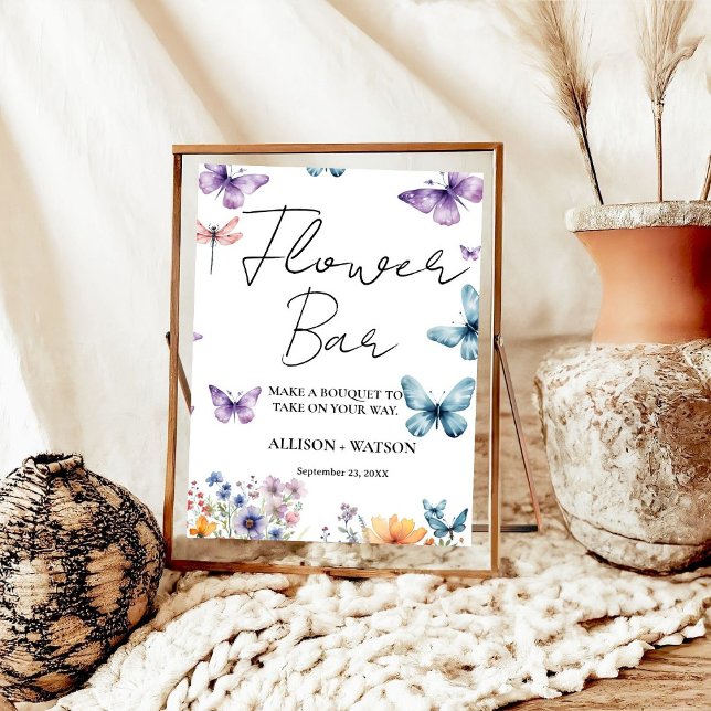 Poster Flor silvestre, bar, sinal de chá de panela (Criador carregado)