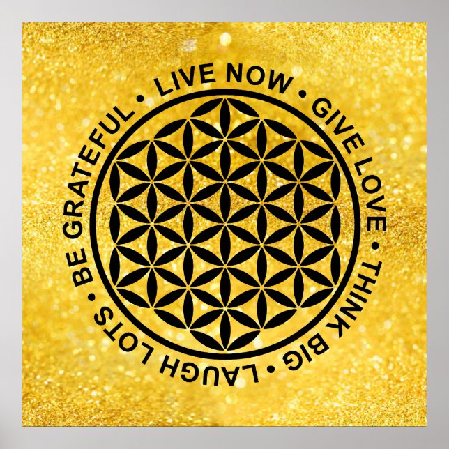 Poster Flor Símbolo Da Vida - Regras Da Vida 1 (Frente)