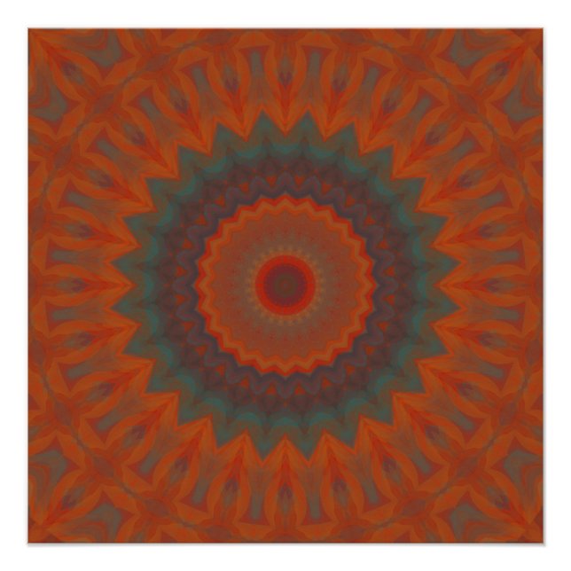 Pôster Flor Sudoeste Mandala (Frente)