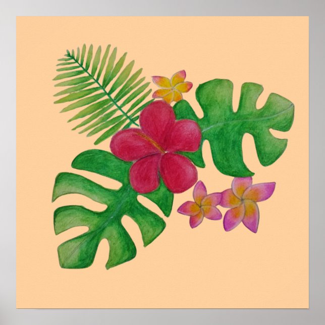 Poster Flor tropical (Frente)