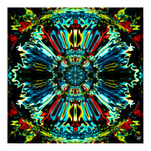 Flor X v2 - padrões coloridos pareidolia