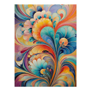 Pôster Flora 3 Floral Pastel Poster