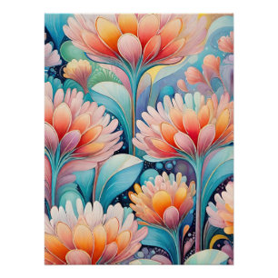 Pôster Flora 4 Pastel Floral Poster