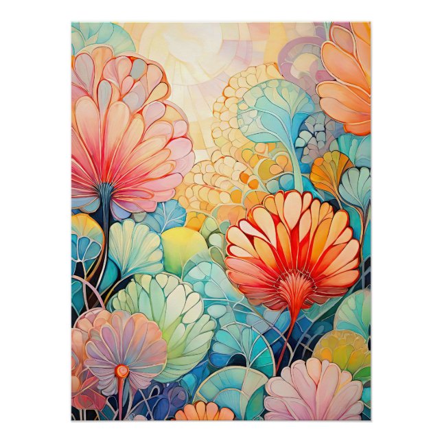 Pôster Flora 5 Floral Pastel Poster (Frente)