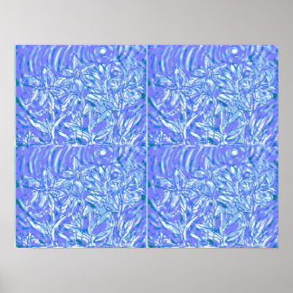 Poster Flora azul 1