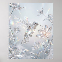 Poster Flora Beija-Flor de Cristal