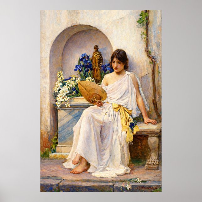 Poster Flora por John William Waterhouse (Frente)