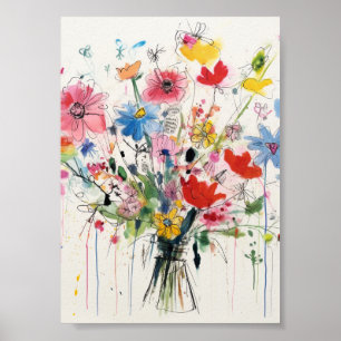 Poster Florais caprichosos, floridos