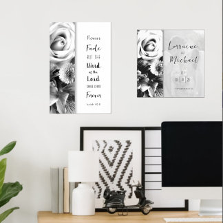 Poster Florais Cartaz da Palavra de Deus