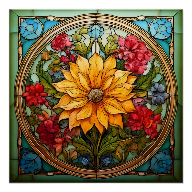 Pôster Florais Radiantes (Frente)