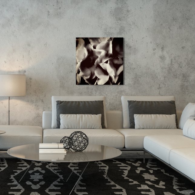 Poster Floral abstrato preto e branco (Criador carregado)