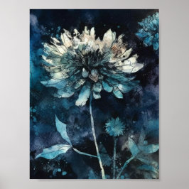 Poster Floral Azul