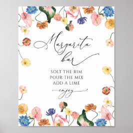 Poster floral bar Margarita