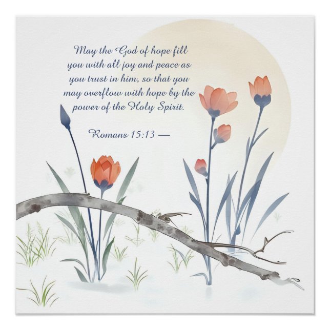 Pôster Floral Bible Memory Anchor para Download  (Frente)