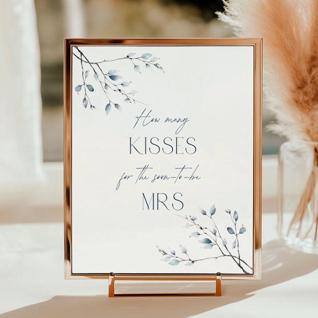 Poster Floral Blue Winter Botanic Quantos Beijos (Criador carregado)