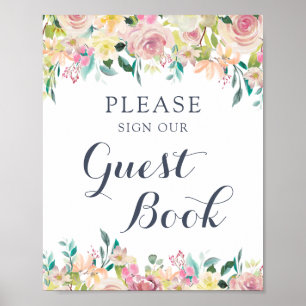 Poster Floral Blush Greenery Eucalyptus - Símbolo do Livr