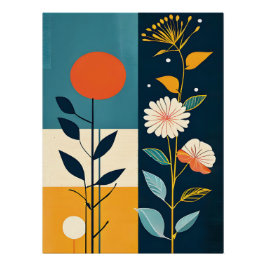 Pôster Floral Boho Modern Poster